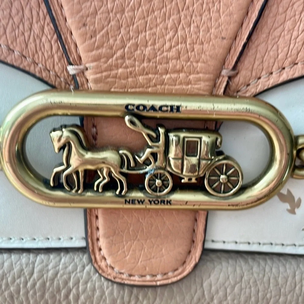 RARE Coach colorblock floral Jade crossbody - Picture 4 of 16